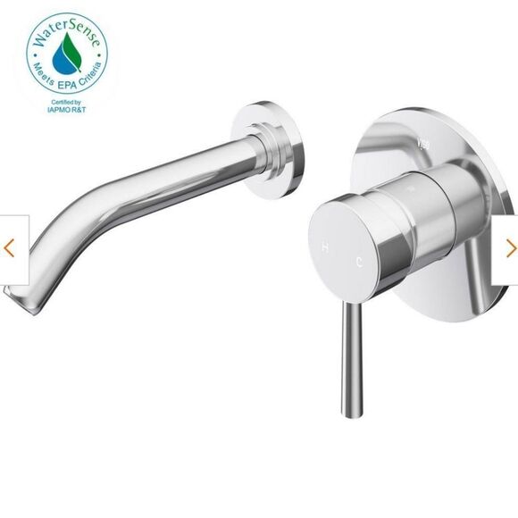 NEW * VIGO VG05001CH Olus Single-Handle Wall Mount Bathroom Faucet in Chrome - Picture 6 of 16